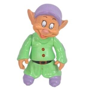 Vintage 1992 Mattel Disney Snow White Dopey 6" Vinyl Figure Seven Dwarfs Toy